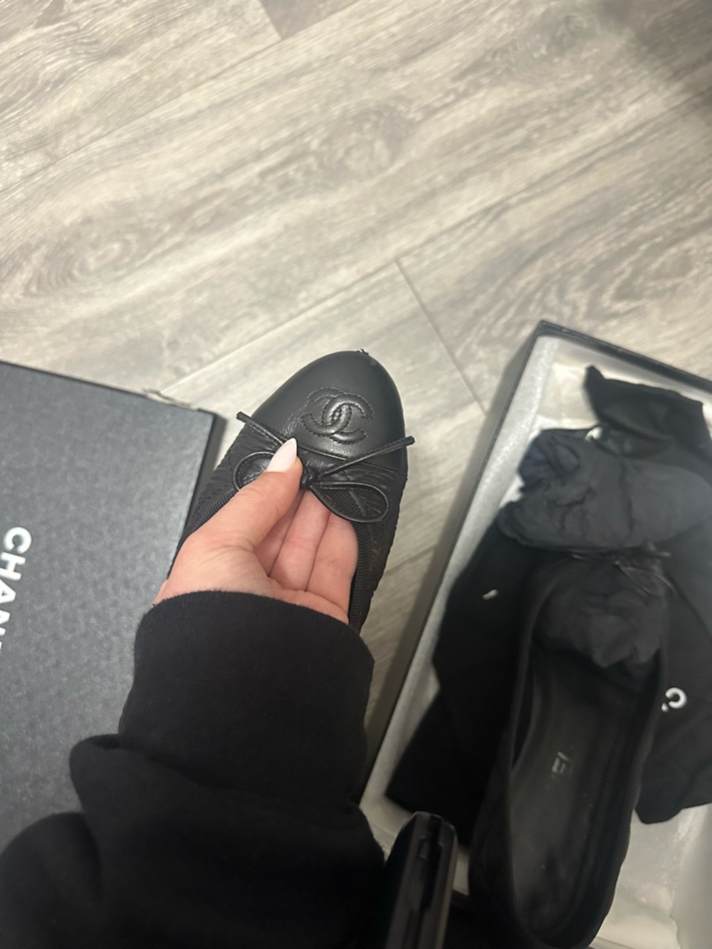 Chanel Quilted Ballet Flats Size 38 - Picture 13 of 14